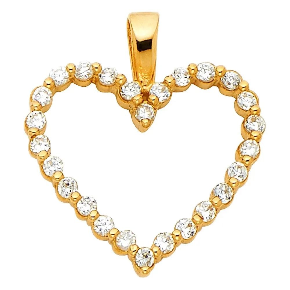 NEW 14K YELLOW GOLD HEART PENDANT: NEW 14K YELLOW GOLD HEART PENDANT HEART PENDANT NEW 14K YELLOW GOLD Height : 16 mm Width : 18 mm Apx. WEIGHT : 1g