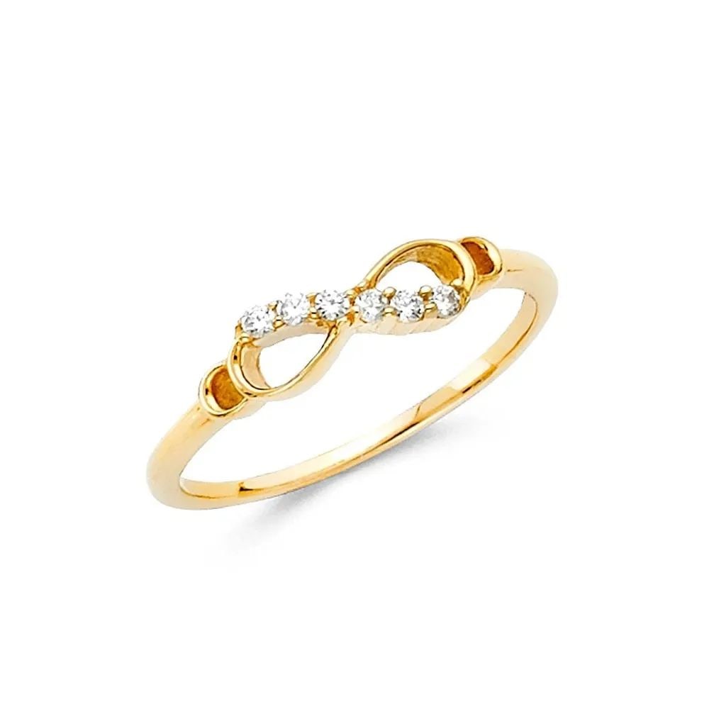 NEW 14K YELLOW GOLD INFINITY RING - SIZE 7 (1 of 2)