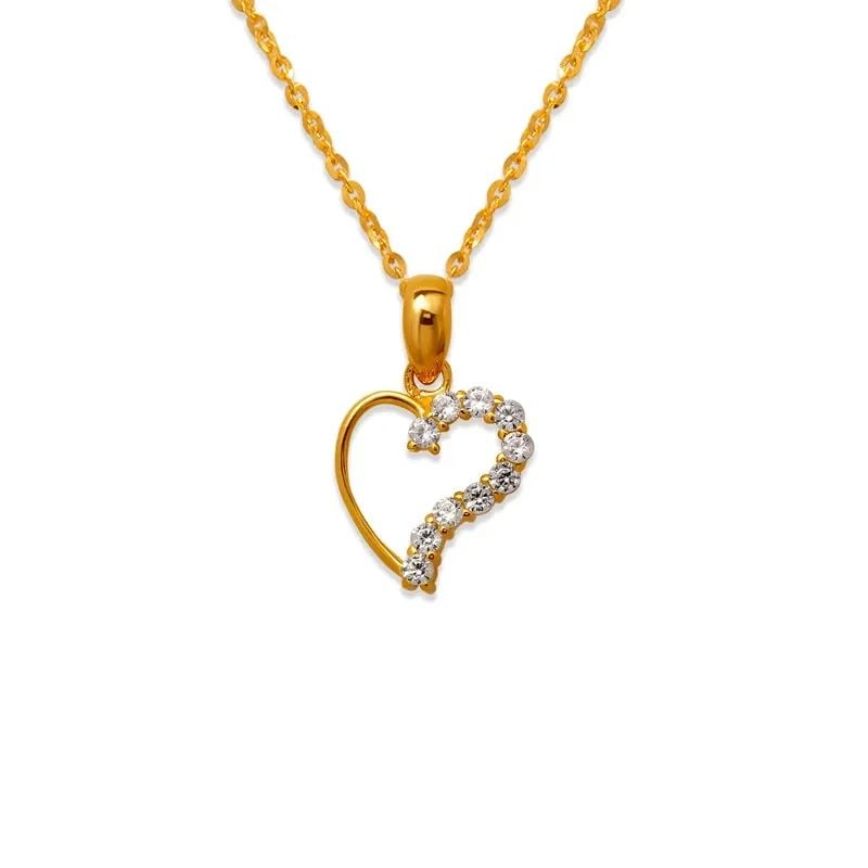 NEW 14K YELLOW GOLD HEART WHITE PENDANT: NEW 14K YELLOW GOLD HEART WHITE PENDANT HEART WHITE PENDANT NEW 14K YELLOW GOLD Apx. WIDTH: 11x12mm Apx WEIGHT: 1.0g