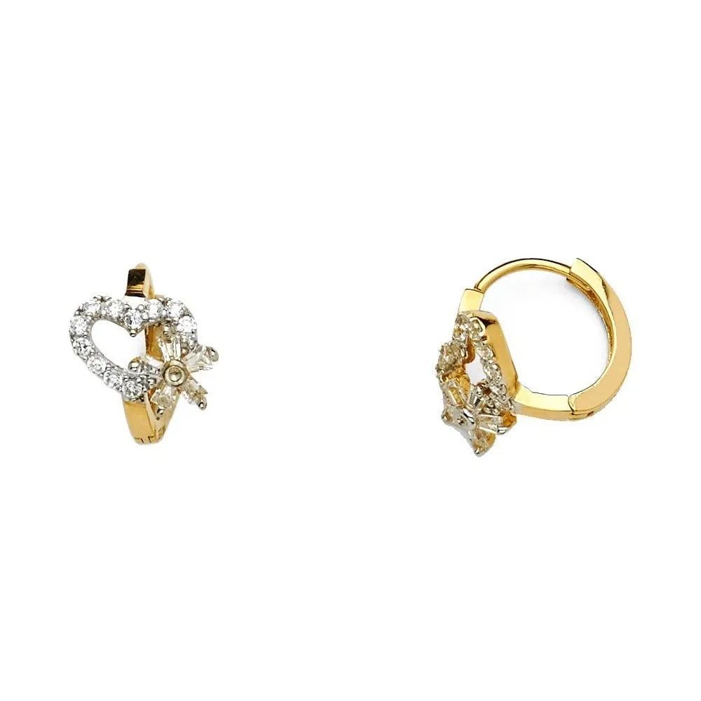NEW 14K YELLOW GOLD HUGGIES EARRINGS (1 of 2)