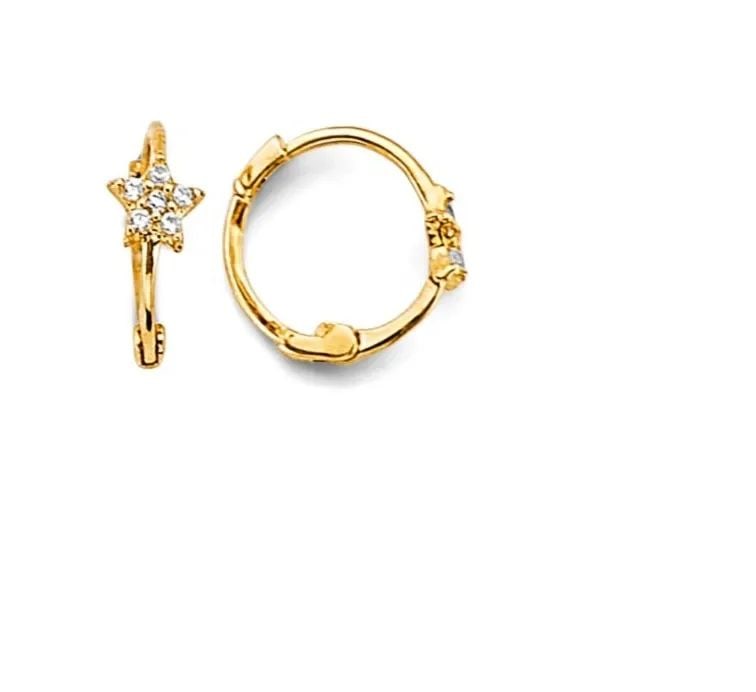 NEW 14K YELLOW GOLD HUGGIES EARRINGS: NEW 14K YELLOW GOLD HUGGIES EARRINGS HUGGIES EARRINGS NEW 14K YELLOW GOLD HEIGHT - 10 mm WIDTH - 10 mm Apx WEIGHT - 0.7 g