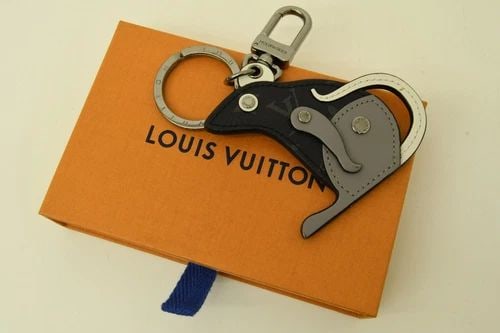 AUTHENTIC LOUIS VUITTON RAT MONOGRAM KEYCHAIN LEATHER SP BLACK BAG ACCESSORY (1 of 2)
