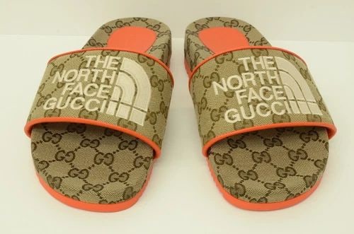 AUTHENTIC GUCCI X NORTH FACE GUCCISSIMA GG LOGO ORANGE FLIP FLOPS OUTDOOR BEACH: AUTHENTIC GUCCI X NORTH FACE GUCCISSIMA GG LOGO ORANGE FLIP FLOPS OUTDOOR BEACH Authentic Gucci x North Face Guccissima GG Logo Orange Flip Flops Outdoor Beach Authentic Gucci x North Face Guccissima 