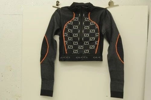 AUTHENTIC GUCCI ACTIVEWEAR BLACK GUCCISSIMA GG LOGO ORANGE WOMENS LONG SLEEVE (1 of 2)