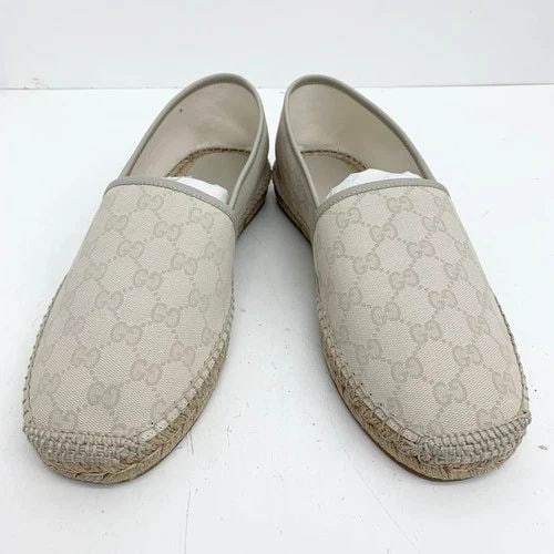 AUTHENTIC GUCCI LOAFERS WHITE GUCCISSIMA ROPE ESPADRILLES SHOES UNISEX SIZE 11.5 (1 of 2)