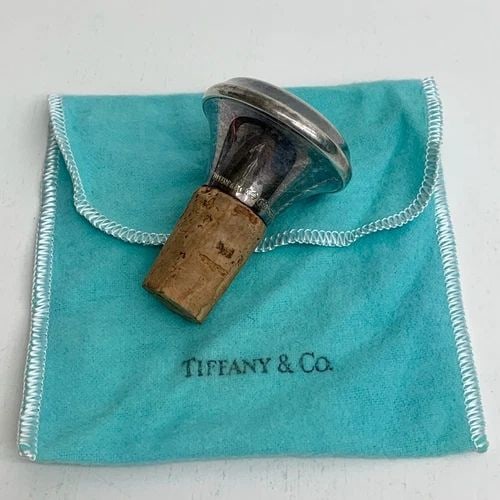 AUTHENTIC TIFFANY & CO. STERLING SILVER 925 CORK BOTTLE PLUG KITCHEN COLLECTIBLE (1 of 2)