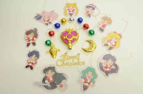 VINTAGE SAILOR MOON CHRISTMAS ORNAMENT SET JAPAN HOLIDAY COLLECTIBLE DECORATIONS (1 of 2)