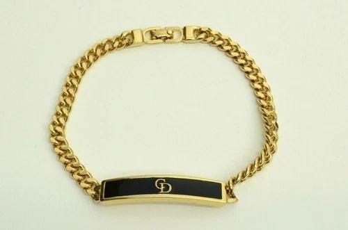 AUTHENTIC CHRISTIAN DIOR BRACELET CD LOGO BLACK TAG EMBLEM SIGNATURE GP JEWELRY (1 of 2)