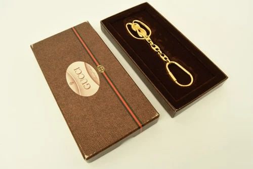 AUTHENTIC GUCCI ANNIVERSARY GOLD PLATED INTERWEAVING ROPE KEYCHAIN JEWELRY (1 of 2)