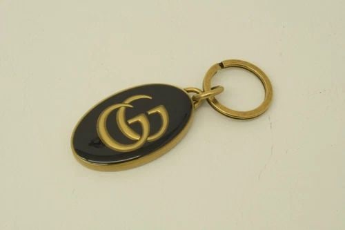 AUTHENTIC GUCCI GG OVAL LOGO KEYCHAIN CLASSIC GP CHARM JEWELRY ACCESSORY (1 of 2)
