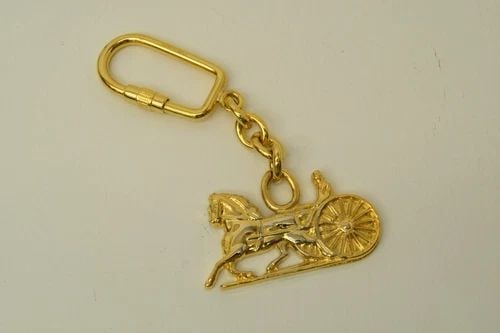 AUTHENTIC CELINE GOLD PLATED HORSE LOGO KEYCHAIN CLASSIC CHARM JEWELRY ACCESSORY: AUTHENTIC CELINE GOLD PLATED HORSE LOGO KEYCHAIN CLASSIC CHARM JEWELRY ACCESSORY Authentic Celine Gold Plated Horse Logo Keychain Classic Charm Jewelry Accessory Authentic Celine Gold Plated Horse Log