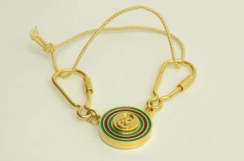 AUTHENTIC GUCCI GG LOGO BRACELET KEYCHAIN DOUBLE TWIST WEB STRIPE ACCESSORY (1 of 2)