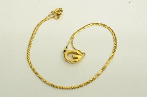 AUTHENTIC GIVENCHY GP LOGO NECKLACE VINTAGE G CHARM CHAIN JEWELRY ACCESSORY (1 of 2)