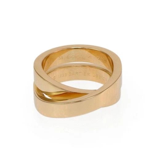 CARTIER RING NOUVELLE VAGUE 18K YGOLD CROSSOVER BAND SIZE EU 51-US 5.5: CARTIER RING NOUVELLE VAGUE 18K YGOLD CROSSOVER BAND SIZE EU 51-US 5.5 The Cartier Ring Nouvelle Vague in 18k yellow gold features a unique crossover band design, adding a touch of elegance to any out
