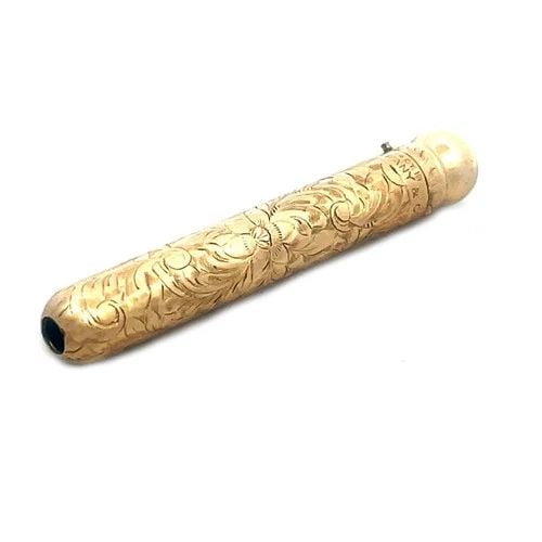 TIFFANY & CO. GOLD PENCIL 14K YELLOW FLORAL CASE MECHANICAL STYLE (1 of 2)