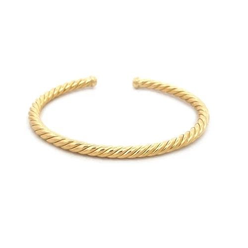 DAVID YURMAN GOLD CUFF BRACELET 18K YELLOW CABLESPIRA FLEX STYLE (1 of 2)