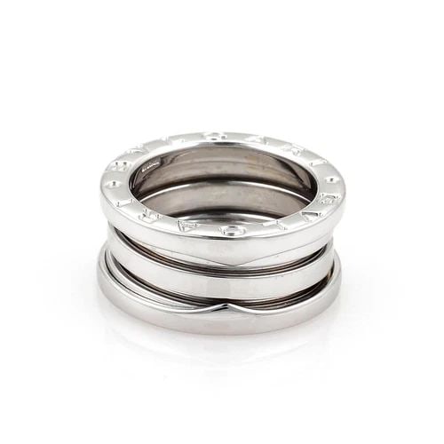 BVLGARI BULGARI B ZERO-1 18K WHITE GOLD 9MM WIDE BAND RING SIZE 47-US 4 (1 of 2)