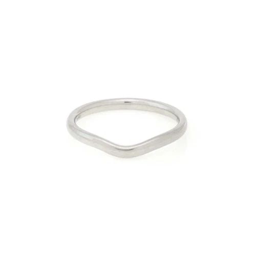 TIFFANY & CO. PLATINUM WEDDING BAND PERETTI CURVED RING (1 of 2)
