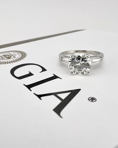 GIA ANTIQUE ART DECO PLATINUM ROUND CUT 1.94CT (G) (VS2) DIAMOND ENGAGEMENT RING (1 of 2)