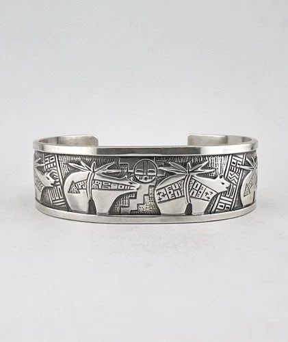 RODERICK TENORIO RMT CAROLYN POLLACK STORYTELLER STERLING SILVER CUFF BRACELET (1 of 2)
