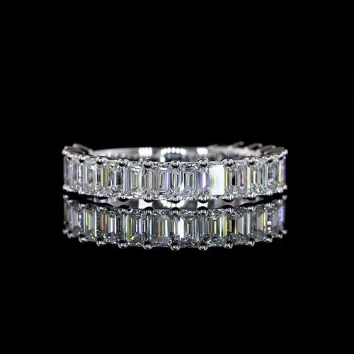 LAB-GROWN 2.25 CARAT EMERALD E-F-VS+ DIAMOND 14K WG 3/4 BAND ETERNITY BAND: LAB-GROWN 2.25 CARAT EMERALD E-F-VS+ DIAMOND 14K WG 3/4 BAND ETERNITY BAND Title: High-quality Brand-New Echo Friendly Elegant Lab-Grown 2.25 Carat Emerald E-F-VS+ Diamond 14K White Gold 3/4 Band Eter