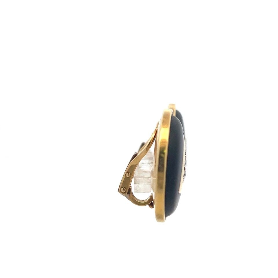 LEO VROOM 0.60 CARAT ROUND BRILLIANT DIAMOND 18K YELLOW GOLD CLIP ON EARRINGS (1 of 1)