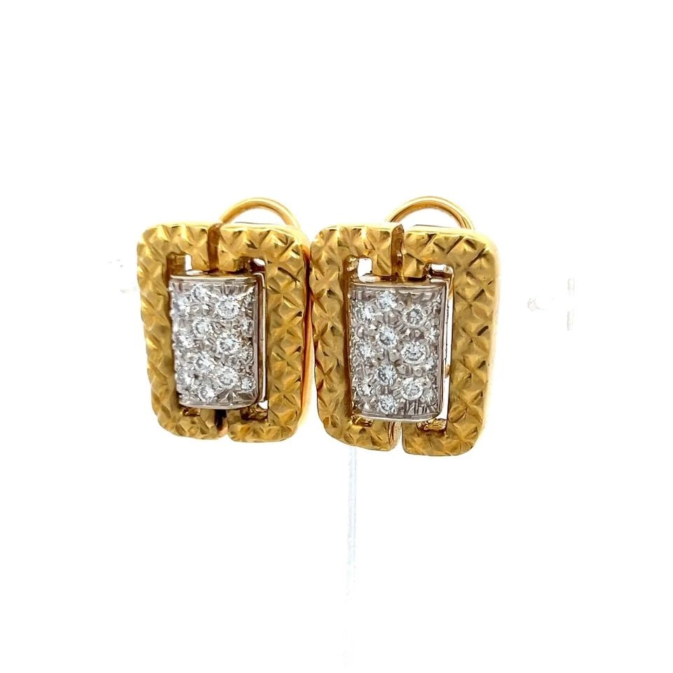0.72 CARAT ROUND BRILLIANT H SI1 DIAMOND 18 KARAT YELLOW GOLD CLIP ON EARRINGS: 0.72 CARAT ROUND BRILLIANT H SI1 DIAMOND 18K YG CLIP ON EARRINGS 0.72 Carat Round Brilliant H SI1 Diamond 18 Karat Yellow Gold Clip On Earrings 18k Details Department Unisex Adults Main Stone Diamond 