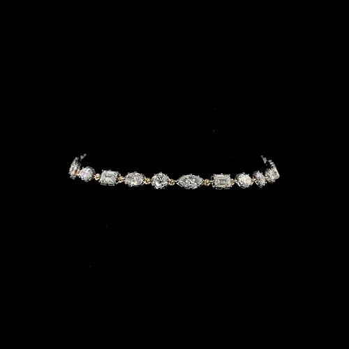 LAB-GROWN 5.48 CARAT MIX E-F-VS1 DIAMOND 14K YELLOW GOLD STATION BRACELET: LAB-GROWN 5.48 CARAT MIX E-F-VS1 DIAMOND 14K YELLOW GOLD STATION BRACELET Title: High-quality Brand-New Echo Friendly Elegant Lab-Grown 5.48 Carat MIX E-F-VS1 Diamond 14K Yellow Gold Station Bracelet 