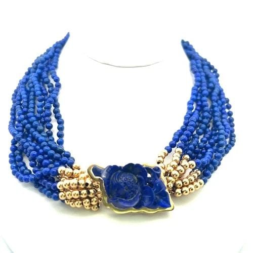 LAPIS LAZULI 3.80-4.00MM 14 KARAT YELLOW GOLD BEED NECKLACE: LAPIS LAZULI 3.80-4.00MM 14 KARAT YELLOW GOLD BEED NECKLACE PRODUCT DESCRIPTION Title: 1.00 Carat 14 Karat Yellow Gold Beed Necklace Style: Beed Metal: 14 Karat Yellow Gold Gemstone 1: 1 Carat LAPI Nu