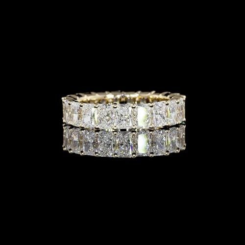 LAB-GROWN 5.91 CARAT RADIANT E-F-VS2 DIAMOND 14K YELLOW GOLD ETERNITY BAND: LAB-GROWN 5.91 CARAT RADIANT E-F-VS2 DIAMOND 14K YELLOW GOLD ETERNITY BAND Title: High-quality Brand-New Echo Friendly Elegant Lab-Grown 5.91 Carat Radiant E-F-VS2 Diamond 14K Yellow Gold Eternity Ban