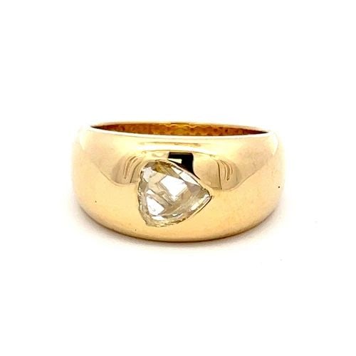 0.96 CARAT ROSE CUT DIAMOND 18K YELLOW GOLD ENGAGEMENT RING (1 of 2)