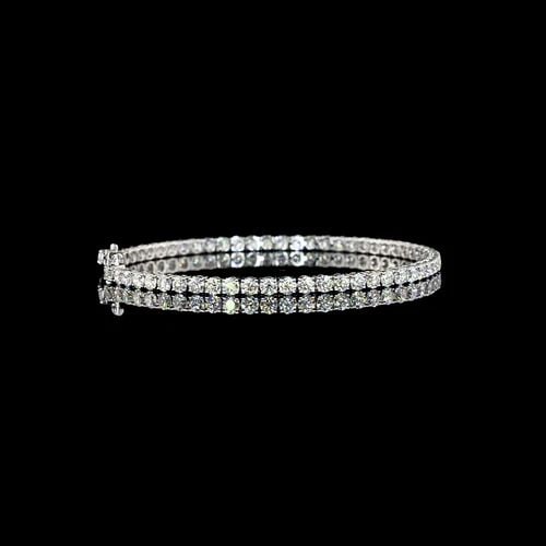 LAB-GROWN 5.16 CARAT ROUND E-VS DIAMOND 14K WHITE GOLD TENNIS BRACELET: LAB-GROWN 5.16 CARAT ROUND E-VS DIAMOND 14K WHITE GOLD TENNIS BRACELET Lab-Grown 5.16 Carat Round E-VS Diamond 14K White Gold Tennis Bracelet Details Department Unisex Adults Main Stone No Stone Metal