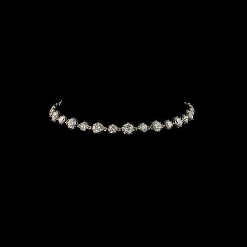 LAB-GROWN 5.15 CARAT ROUND E-F-VS1 DIAMOND 14K YELLOW GOLD STATION BRACELET: LAB-GROWN 5.15 CARAT ROUND E-F-VS1 DIAMOND 14K YELLOW GOLD STATION BRACELET Title: High-quality Brand-New Echo Friendly Elegant Lab-Grown 5.15 Carat Round E-F-VS1 Diamond 14K Yellow Gold Station Brace