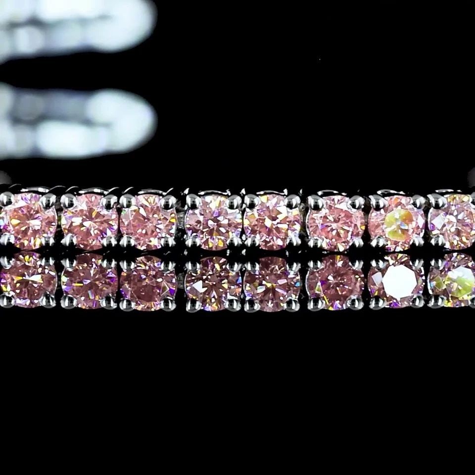 LAB-GROWN 1.5 CARAT ROUND FANCY VIVID-VS2 DIAMOND 14K WHITE GOLD TENNIS BRACELET: LAB-GROWN 1.5 CARAT ROUND FANCY VIVID-VS2 DIAMOND 14K WHITE GOLD TENNIS BRACELET PRODUCT DESCRIPTION Title: High-quality Brand-New Echo Friendly Elegant Lab-Grown 1.5 Carat Round Fancy Vivid-VS2 Diamo