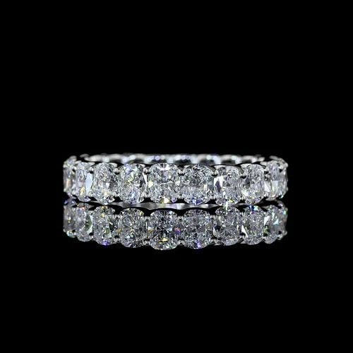 LAB-GROWN 3.31 CARAT CUSHION BRILLIANT E-F-VS DIAMOND PLATINUM ETERNITY BAND: LAB-GROWN 3.31 CARAT CUSHION BRILLIANT E-F-VS DIAMOND PLATINUM ETERNITY BAND Title: High-quality Brand-New Echo Friendly Elegant Lab-Grown 3.31 Carat Cushion Brilliant E-F-VS Diamond Platinum Eternity