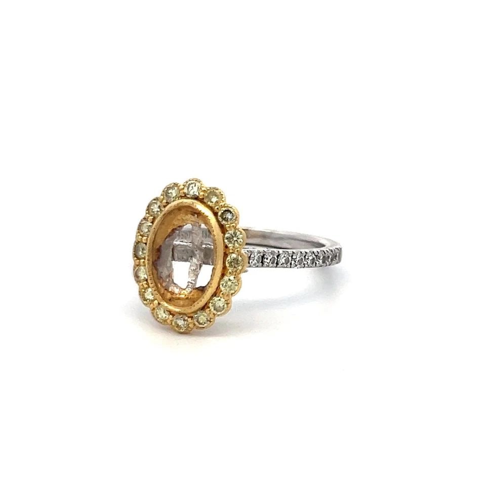 VINTAGE PLATINUM SEMI MOUNT ENGAGEMENT RING FOR 4.3+ CARAT DIAMOND ESTATE (1 of 1)