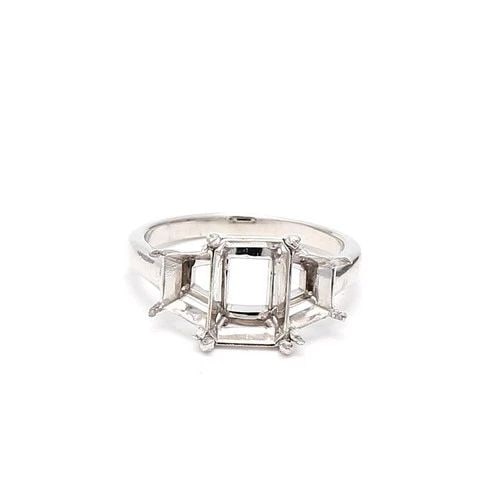 VERRAGIO 0.59 CARAT ROUND BRILLIANT DIAMOND WHITE PLATINUM SEMI MOUNT RING (1 of 2)