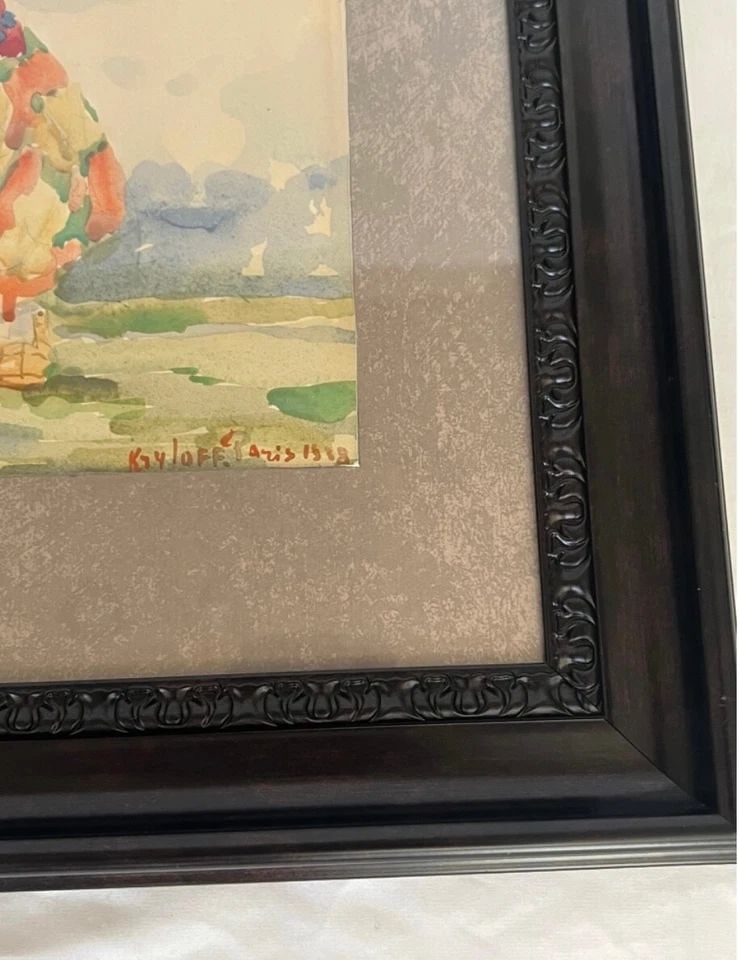 1938 BORIS KRYLOF WATERCOLOR PAINTING ARTWORK - 2