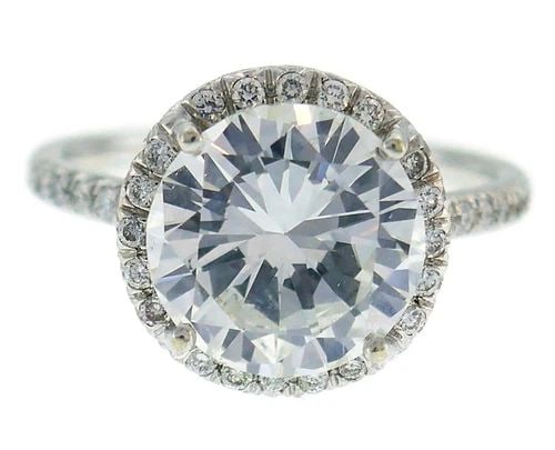 3.01-CARAT DIAMOND G SI1 GIA WHITE GOLD RING ENGAGMENT: 3.01-CARAT DIAMOND G SI1 GIA WHITE GOLD RING ENGAGMENT VK AJTOO 3.01-carat Diamond G SI1 GIA Report & 14 karat White Gold Ring Lovely engagement ring featuring a 3.01-carat round brilliant cut diamond