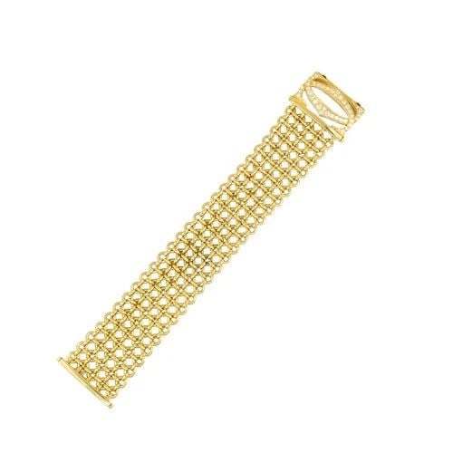 CARTIER PENELOPE BRACELET DOUBLE C 18K GOLD DIAMOND LINK BRACELET: CARTIER PENELOPE BRACELET DOUBLE C 18K GOLD DIAMOND LINK BRACELET Cartier Penelope Bracelet Double C 18k Gold Diamond Link Bracelet This vintage Cartier Penelope bracelet is crafted in 18k gold and de