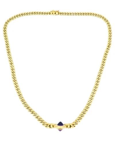 VINTAGE BULGARI NECKLACE 18K GOLD GEMSTONES CHAIN NECKLACE, (1 of 2)