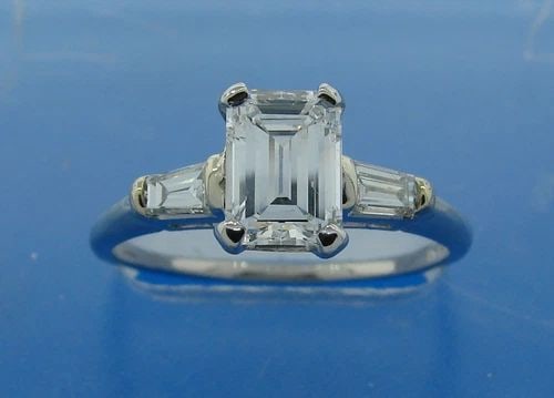0.98-CT DIAMOND PLATINUM RING F VVS2 GIA - HER ANSWER YES! (1 of 2)