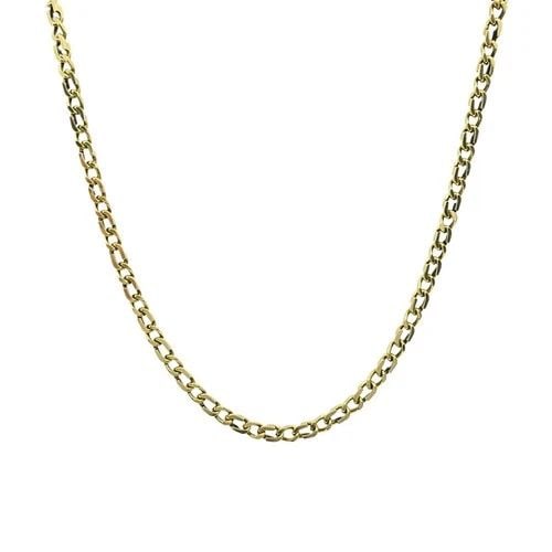 O.P. ORLANDINI FOR UNOAERRE VINTAGE ITALIAN 14K GOLD CURB LINK CHAIN NECKLACE (1 of 2)