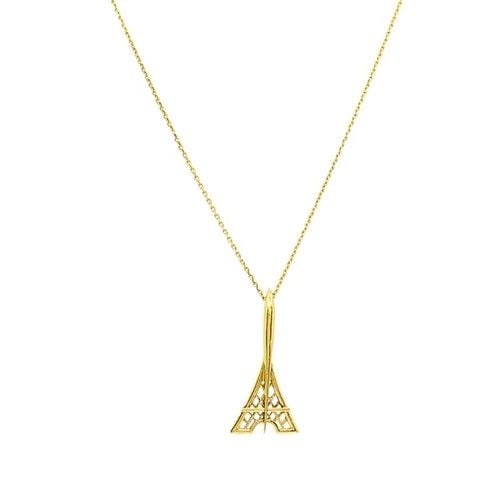 FRED PARIS 18K GOLD EIFFEL TOWER PENDANT NECKLACE (1 of 2)