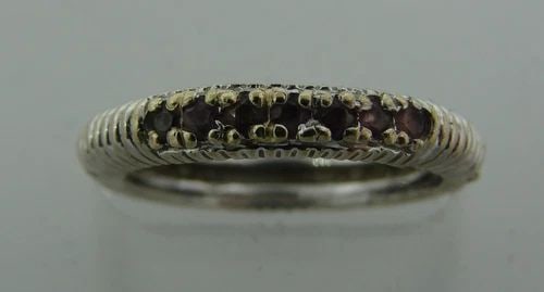 GORGEOUS PINK SAPPHIRE WHITE GOLD BAND RING STACKABLE NON-TRADITIONAL WEDDING: GORGEOUS PINK SAPPHIRE WHITE GOLD BAND RING STACKABLE NON-TRADITIONAL WEDDING Pink Sapphire & White Gold Band Ring Wonderful band that is a great addition to your collection. Great stackable ring that