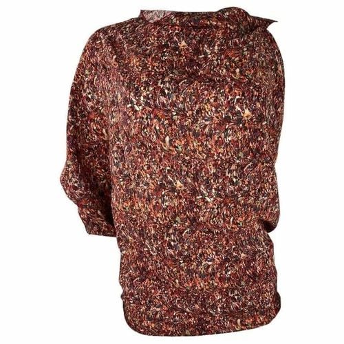 BOTTEGA VENETA MULTICOLORED SHORT SLEEVES BLOUSE TOP, SIZE 38 (1 of 2)