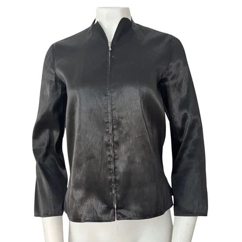 JIL SANDER BLACK ZIP JACKET SIZE 34 (1 of 2)