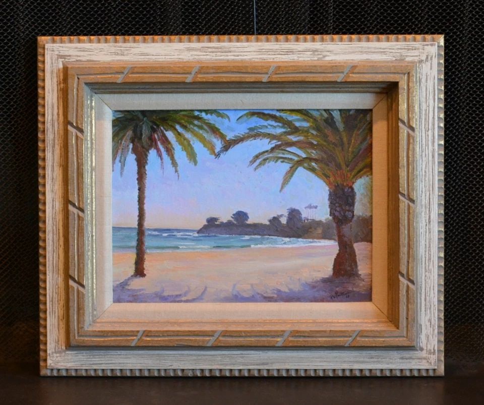 PHILLIPE MATHIEU - OIL PAINTING LEADBETTER BEACH SANTA BARBARA CALIFORNIA (1 of 2)