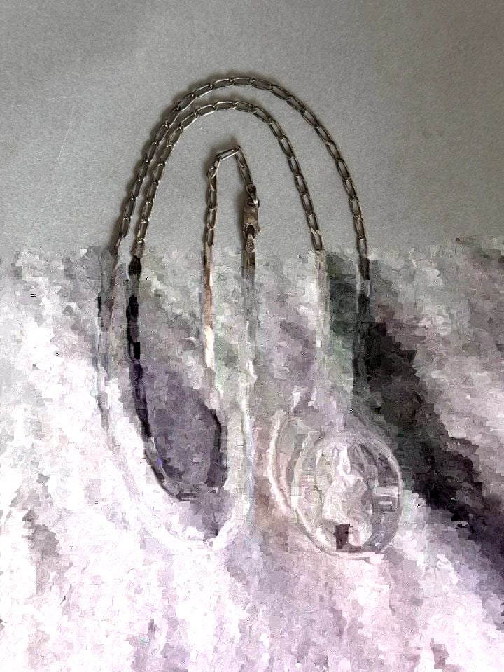 CHERYL WADSWORTH HOPI STERLING 2 SIDED PENDANT W BEAR, AND KOKOPELLI W CHAIN (1 of 2)