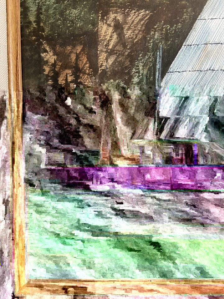 JIM KNUTSON - VTG WATERCOLOR PAINTING - CABIN NORTHERN ALASKA ON COAST - KNIK (1 of 2)